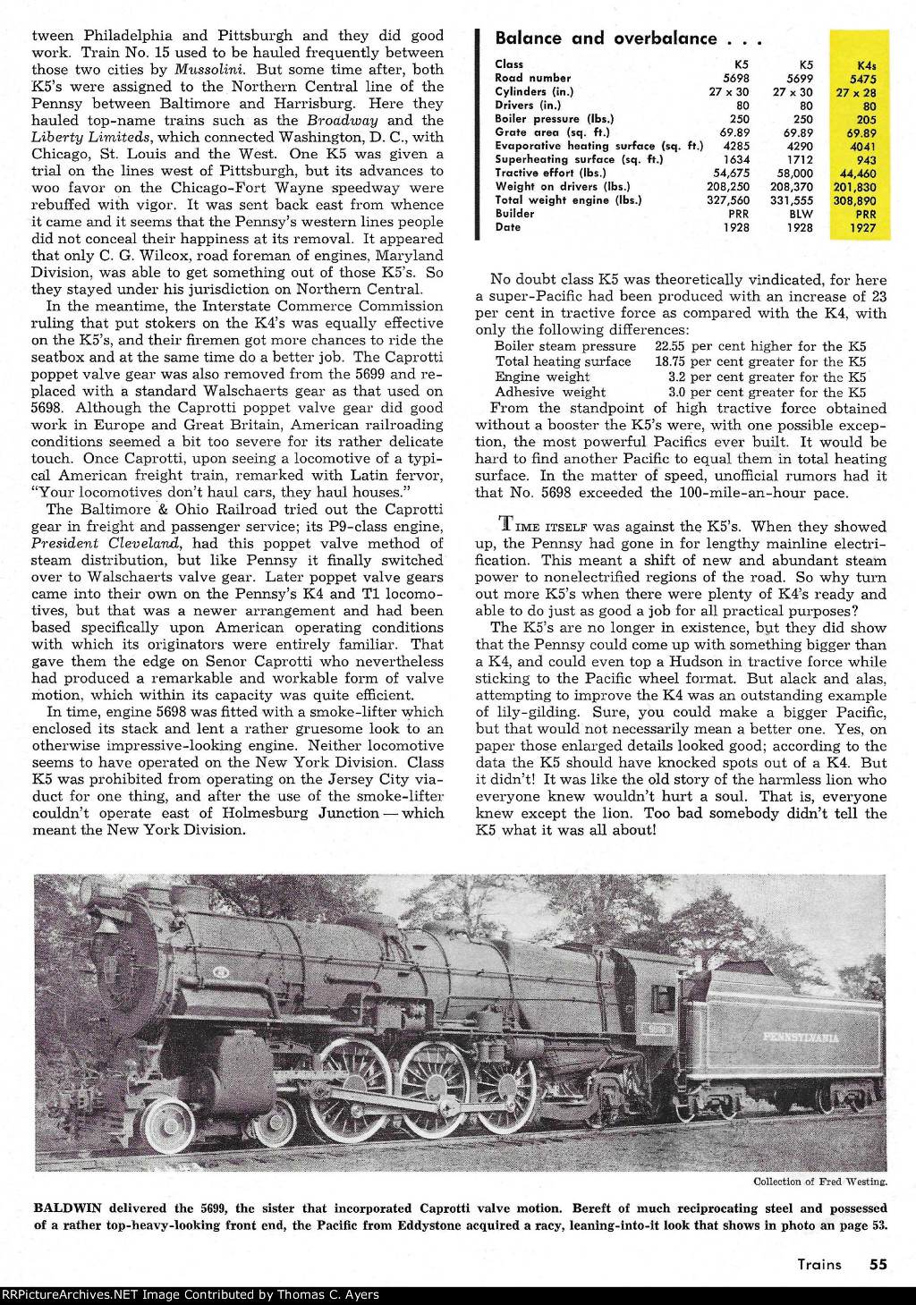 "Pennsy's Pluperfect Pacifics," Page 55, 1957